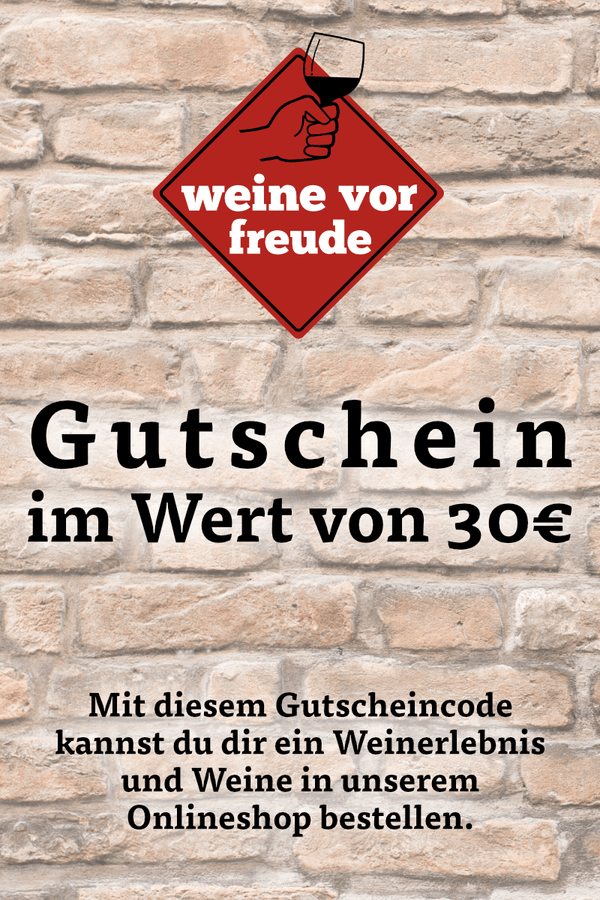 Gutschein für den Weine vor Freude Onlineshop - Verkaufsartikel i.H.v. 30 Euro