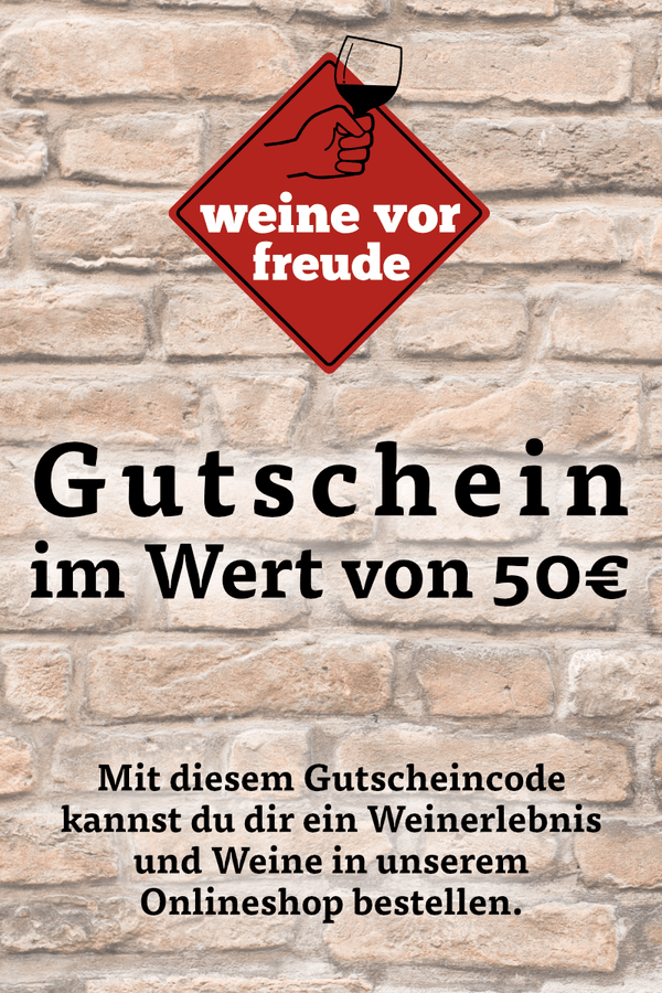 Gutschein für den Weine vor Freude Onlineshop - Verkaufsartikel i.H.v. 50 Euro