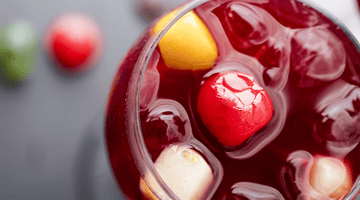 Sangria Glas von oben 